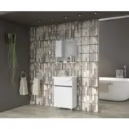 Badrumsmöbler Mare 55 - Vitt med spegelskåp