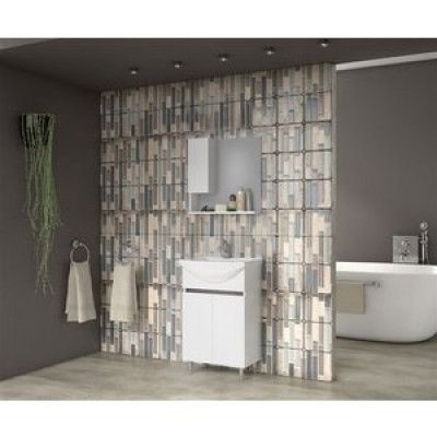 Badrumsmöbler Mare 55 - Vitt med spegelskåp