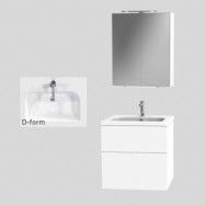 Möbelpaket Miller Badrum New York 600 med Tvättställ och Spegelskåp