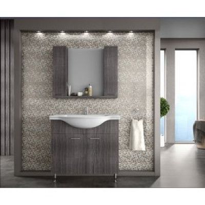 Badrumsmöbler Monaco 88 - Grått med spegelskåp