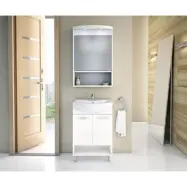 Möbelpaket Napoli 55 vit med spegelskåp