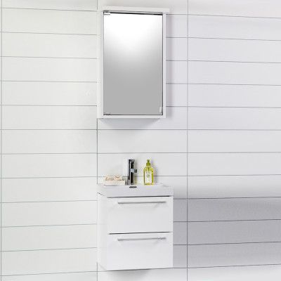 Möbelpaket Noro Day med Alva Spegelskåp Matt Vit