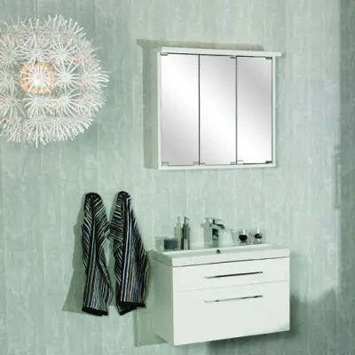 Möbelpaket Noro Fix Trend 750 Spegelskåp Alva 750 Vit Matt