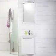 Möbelpaket Noro Look med Alva Spegelskåp Matt Vit