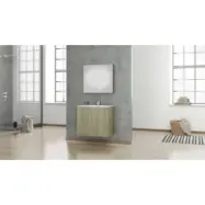 Möbelpaket Primo 75 - Kraft Wood-färgat med spegelskåp