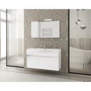 Badrumsmöbler Senso 105 - Vitt med spegelskåp