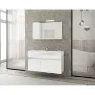 Badrumsmöbler Senso 105 - Vitt med spegelskåp