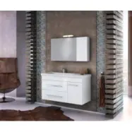 Badrumsmöbler Nord Medium - Vit högglans