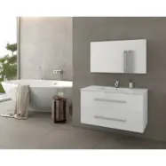 Badrumsmöbler Torino 90 - Vitt med spegelskåp
