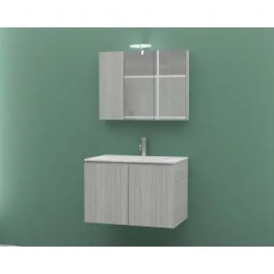 Badrumsmöbler Verona 75 - Grått med spegelskåp