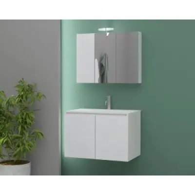 Badrumsmöbel Verona - Vit med spegelskåp