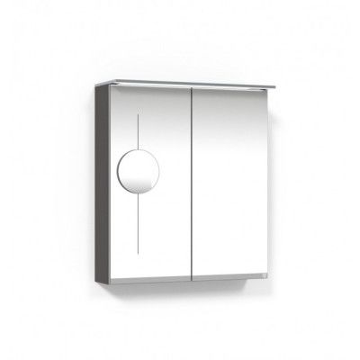 Macro Design Soul Spegelskåp 600 Grå Belysningsram och Sminkspegel