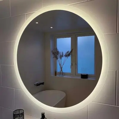 Spegel Vidi Atum Rund med LED-belysning