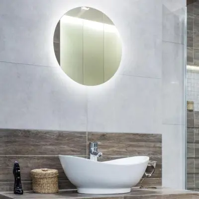 Spegel Vidi Moon Rund med LED-belysning