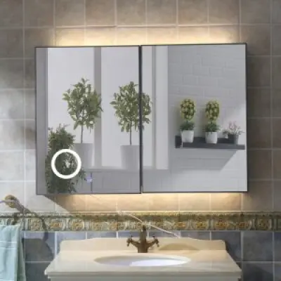 Spegelskåp Lumina med LED-belysning -   70 cm