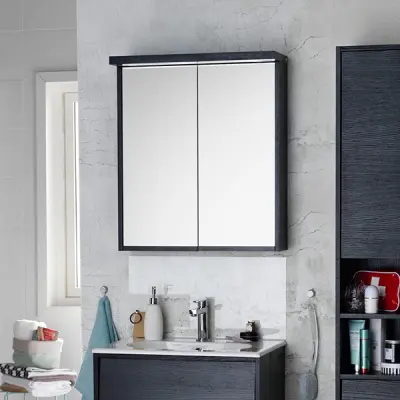 Spegelskåp Hafa Original Svart Fanér