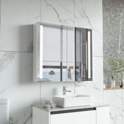 Spegelskåp - Lucent | LED-belysning - 80 cm