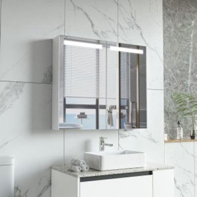 Spegelskåp - Luxe | LED belysning | Mjukstängande dörrar | 80 cm