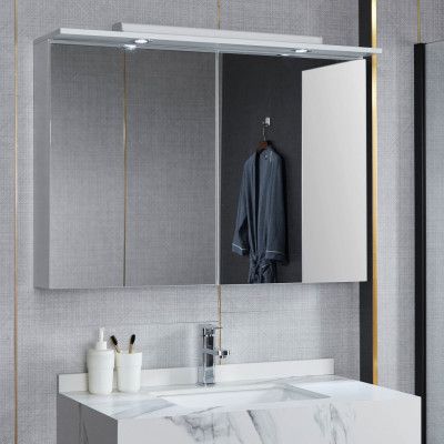 Spegelskåp 100x70cm | LED-belysning