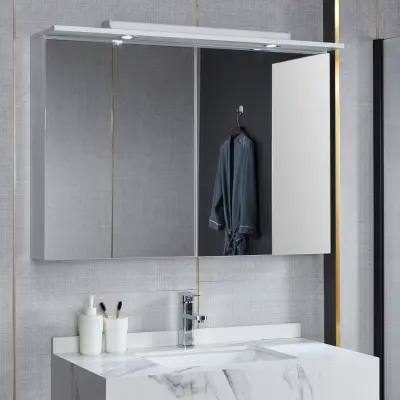 Spegelskåp 100x70cm | LED-belysning