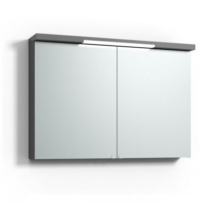 SPEGELSKÅP TOPLINE GRÅ LYSRÖR