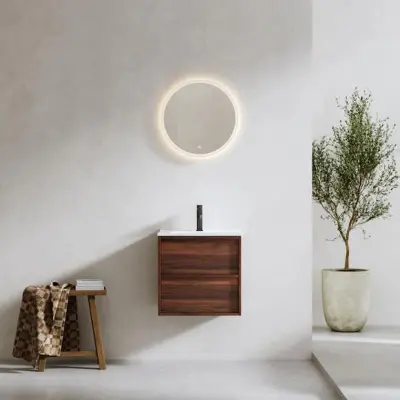 Tvättställsskåp Bathlife Charm med Tvättställ och Spegel Skina