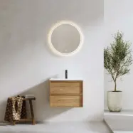 Tvättställsskåp Bathlife Charm med Tvättställ och Spegel Skina