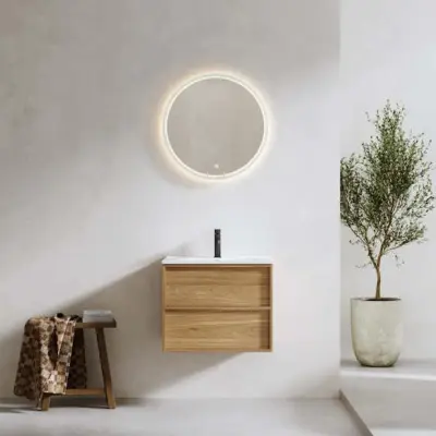 Tvättställsskåp Bathlife Charm med Tvättställ och Spegel Skina