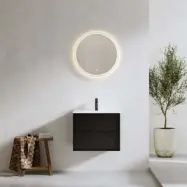 Tvättställsskåp Bathlife Charm med Tvättställ och Spegel Skina