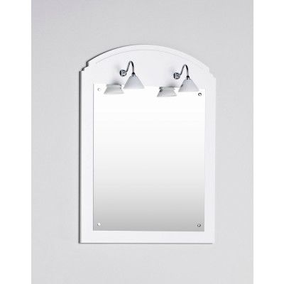 Vedum Louis Spegel Vit Inkl Lampetter