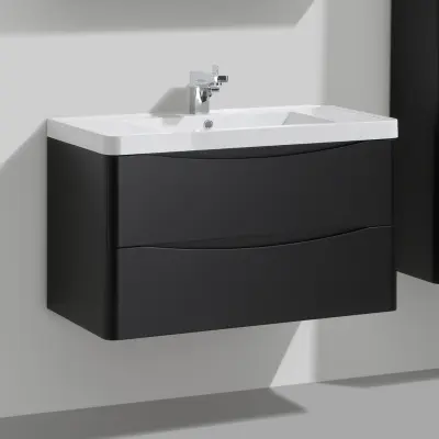 Tvättställsskåp Bathlife Utrymme Mattsvart