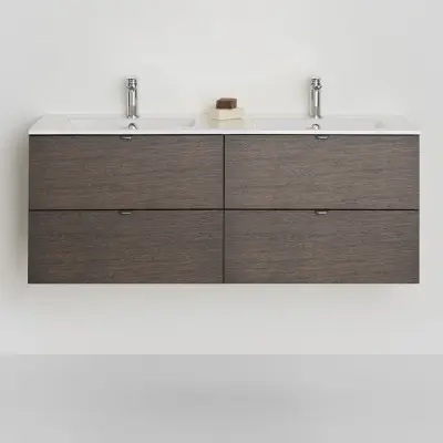 Tvättställsskåp Hafa Go 2 Lådor Ek med Tvättställ