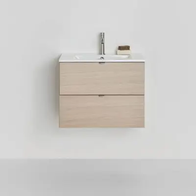 Tvättställsskåp Hafa Go 2 Lådor Ek med Tvättställ