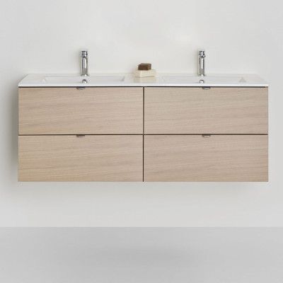 Tvättställsskåp Hafa Go 2 Lådor Ek med Tvättställ