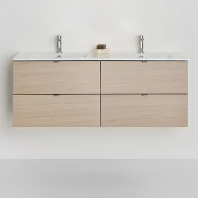 Tvättställsskåp Hafa Go 2 Lådor Ek med Tvättställ