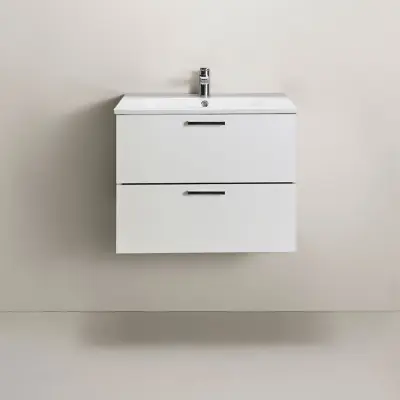 Tvättställsskåp Hafa Go 2 Lådor Vit med Tvättställ