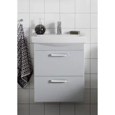 Tvättställsskåp Hafa Life med Tvättställ Ljusgrå Matt