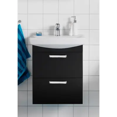 Tvättställsskåp Hafa Life med Tvättställ Svart Matt