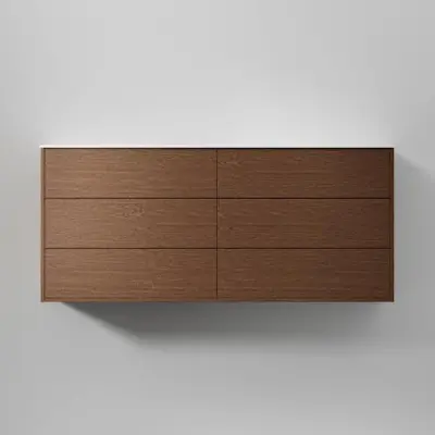 Tvättställsskåp INR Terra Solid Dubbel med 6 Lådor