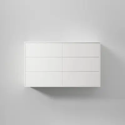 Tvättställsskåp INR Terra Solid Dubbel med 6 Lådor