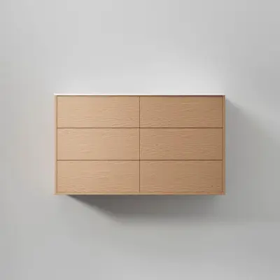 Tvättställsskåp INR Terra Solid Dubbel med 6 Lådor