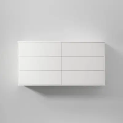 Tvättställsskåp INR Terra Solid Dubbel med 6 Lådor