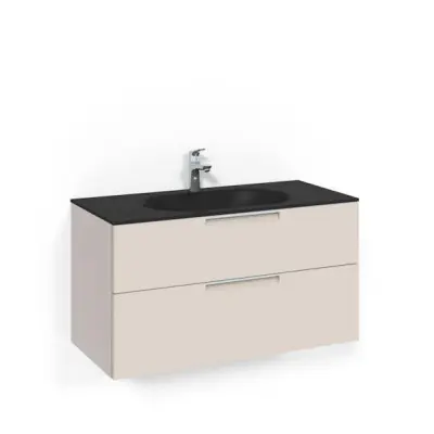 Tvättställsskåp Macro Design Crown Grip Med Glastvättställ