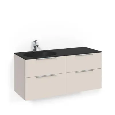 Tvättställsskåp Macro Design Crown Grip Med Glastvättställ