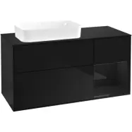 Tvättställsskåp Villeroy &amp; Boch Finion med 3 Lådor Hylla och Bänkskiva för Ocentrerat Fristående Tvättställ