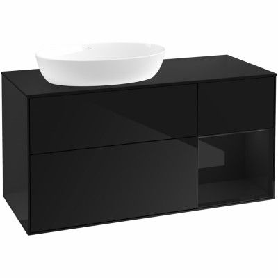 Tvättställsskåp Villeroy & Boch Finion med 3 Lådor Hylla och Bänkskiva för Ocentrerat Tvättställ från Artis & Collaro