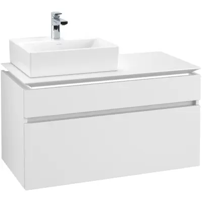 Tvättställsskåp Villeroy & Boch Legato 1000 med 2 Lådor för Ocentrerat Tvättställ