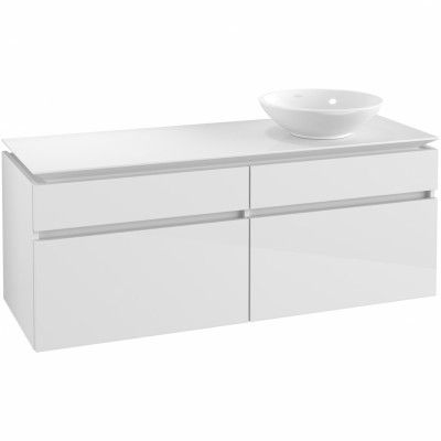 Tvättställsskåp Villeroy&Boch Legato 1400 med 4 Lådor för Ocentrerat Ytmonterat Tvättställ