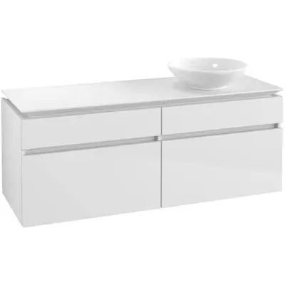 Tvättställsskåp Villeroy&Boch Legato 1400 med 4 Lådor för Ocentrerat Ytmonterat Tvättställ