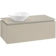 Tvättställsskåp Villeroy &amp; Boch Legato Kompakt 1000 med 1 Låda för Ocentrerat Ytmonterat Tvättställ